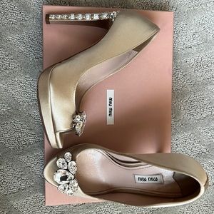 Miu Miu size 36.5 Crystal Pump Heel